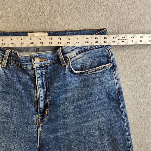 Current Elliott Jeans Womens 30 Blue High Rise Tapered Leg Whiskered Denim - Picture 9 of 15